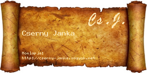 Cserny Janka névjegykártya